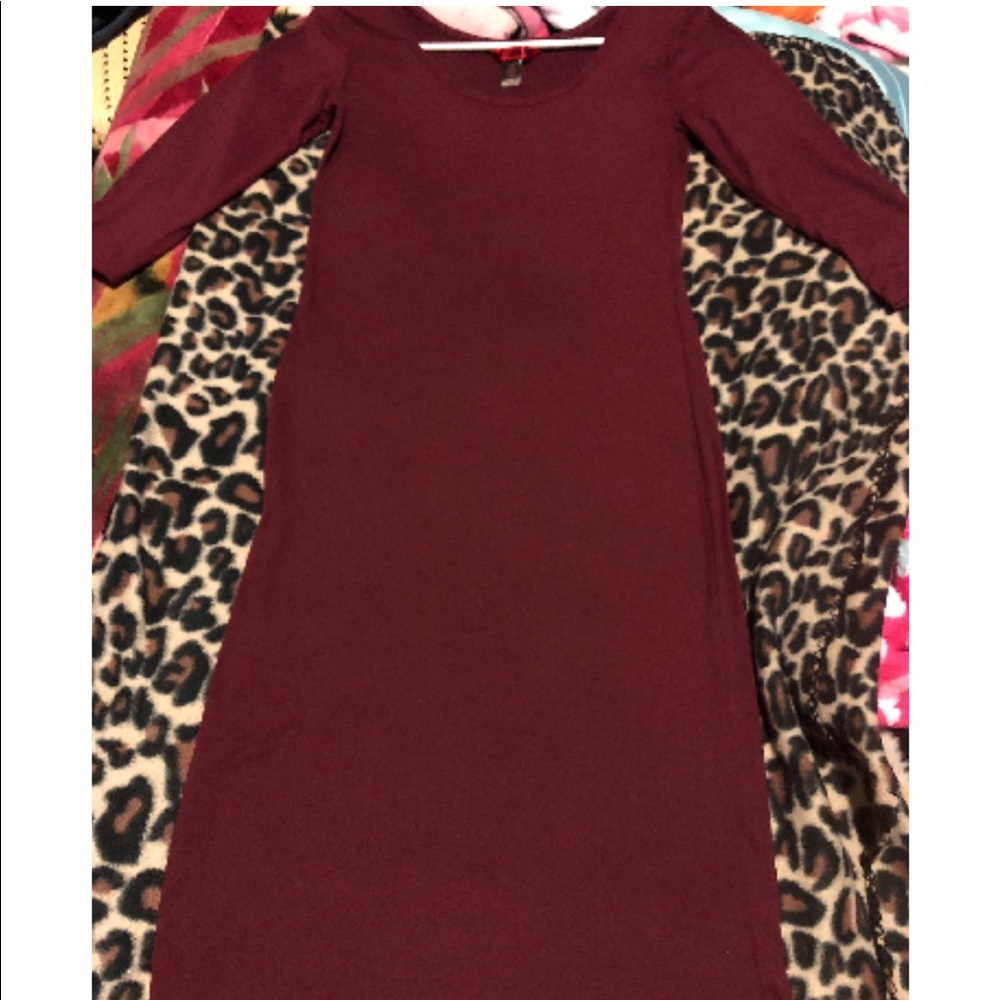 Medium colored wine long dress